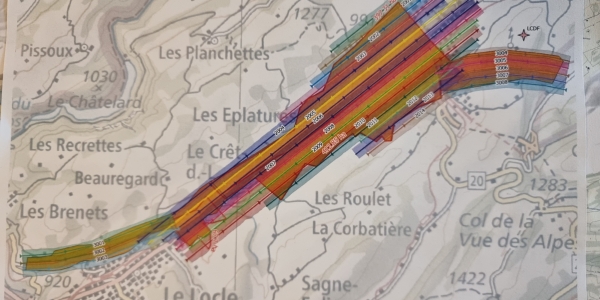 Balayage de la zone pour l’acquisition des données (orthophoto)